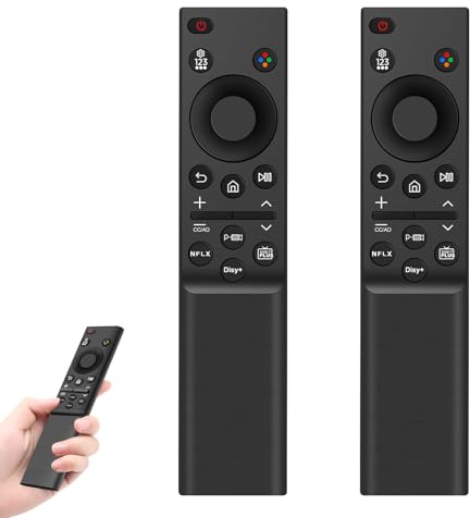 Lot de 2 télécommandes de Remplacement pour téléviseur Samsung, télécommande Universelle pour téléviseur Samsung Crystal QLED OLED Curved HDTV 4/8K UHD Curved Frame Smart TV série