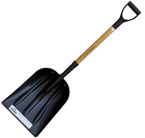 Forest Hill Manufacturing General Purpose Poly Gardener Scoop Shovel (Black Poly, 48-Inch)