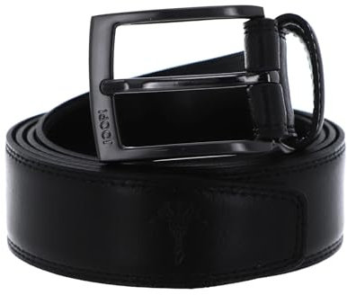 Joop! Herren Gürtel - Coll. Belt 3,5 cm, Echtleder, Dornschließe, doppelte Nähte, Logo (100 cm, Schwarz)