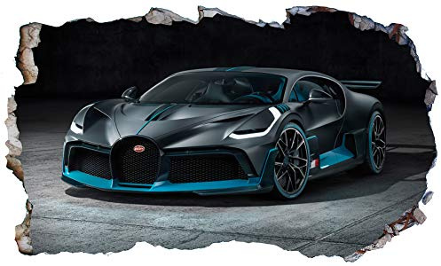 Chicbanners Wandtattoo Auto Car 3D Magic Window Wall Smash Aufkleber, selbstklebend, Größe 1000 mm breit x 600 mm tief (groß)
