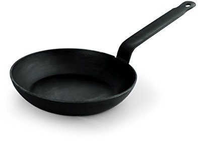 Lyoner Bratpfanne aus Eisen, -ALLE Herdarten geeignet- ideal für hochwertige Bratergebnis bei Bratkartoffeln, Fleisch, Fisch, Steaks usw. =Größen wählbar= (Oberer Durchmesser: Ø32cm, Höhe: 4,5cm)