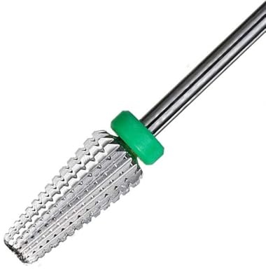 5 in 1 Professional Carbide Nail Drill Bit Remove Acrylic Gels Nail Remaining Polishing Uneven Nail Surface 3/32 inch Shank Two Way Rotate Cuticle Manicure Pedicure Home Salon Tools (Silver Coarse)