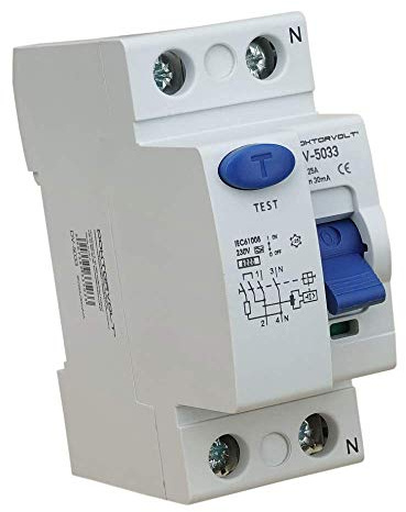 Disjoncteur différentiel 2P 25A 30mA Type A Interrupteur FI RCCB RCD Doctorvolt 5033
