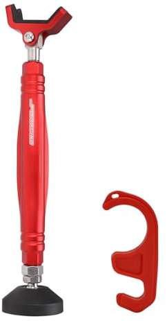 JFG RACING Motorcycle Portable Lift Stand,Portable Front Rear Wheel Stand,Wheel Cleaning Tire Washing Stand for Motorcycles Dirt Bikes Chain Cleaning Lubrication Tyre Inspection-Red