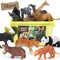 FRUSE Safari Animals Figures,12PCS Jumbo Wild Zoo Animals Figurines,Realistic African Jungle Animals Playset with Panda,Lion,Elephant,Educational Learning Toys for Toddlers Kids 3-5