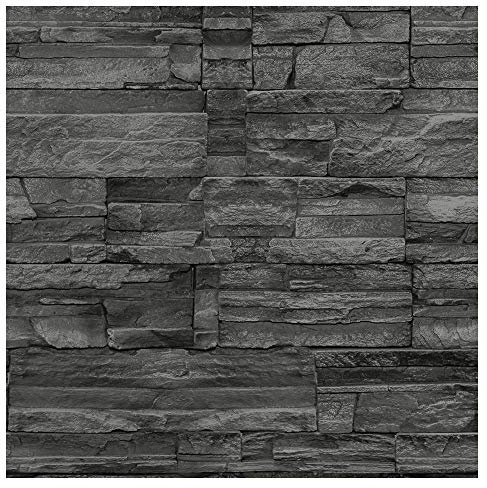 murando PREMIUM Vlies Tapete Deko Panel Fototapete Wandtapete Wanddeko 10 m Tapetenrolle Mustertapete Wandtapete modern design Steine Steinwand Steinoptik Felsen 10m f-A-0091-j-a