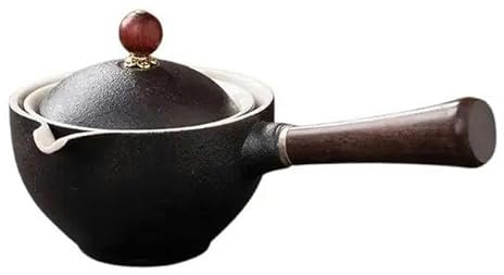 RAEF Tetera de cerámica, Tetera de Mano, Exquisito Juego de té con Mango Lateral, Tetera, Tetera de cerámica, Olla Individual con Mango Lateral