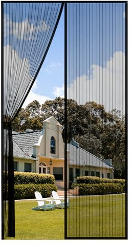 ViShawtek Moustiquaire Porte Fenetre 110x230, Moustiquaire AimantéE MagnéTique, Rideau Anti Mouche, Mosquito Net, Fly Screens For Doors