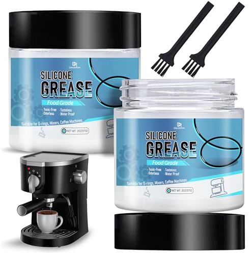 Silikonfett für Kaffeevollautomaten, 114g Wasserdichtes Silikonfett Lebensmittelecht für O-Ringe, Armaturen, Dichtungen, Armaturenfet, Silicone Grease, NSF Geprüft Schmierfett für Standmixer, Filter