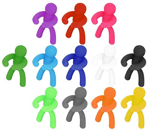 Marcatore di vetro di vino in silicone Etichette di identificazione per bicchieri da bere segni per forniture per feste 12 colori in silicone marcatore per bicchieri da vino, 24pcs, Plastica