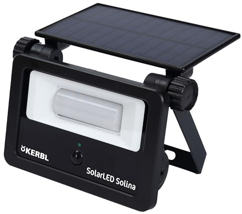 Kerbl Solarled Solina, Led-Utomhusspotlight Med Integrerad Solpanel
