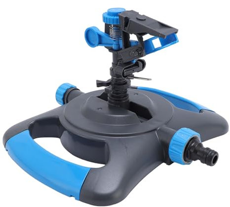 Arroseur d'eau Extérieur, Arroseur Automatique de Pelouse à Rotation à 360 °, Arroseur d'herbe Polyvalent avec Buse à Bras Oscillant et Buse de Pulvérisation pour Jardin et Cour