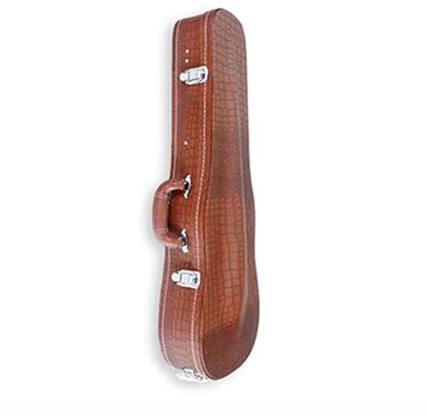 Violinkoffer Rucksack Robuster 4/4-Geigenkasten Aus Holz Violinkasten Dreieckiger Hartkasten Mit Hygrometer Violine-Mithelfer Geigenkoffer(Brown)