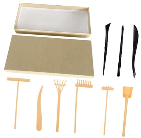 GETAJGHSD Japanese Zen Garden Decor Tool Mini Rake for Desk and Micro Garden Craft Kit Complete Set