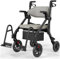 VOCIC Z55 Andador plegable y ligero con asiento, silla de ruedas plegable 2 en 1, para personas mayores, neumáticos de goma para exteriores, para todo terreno, aluminio, silla de transporte, color