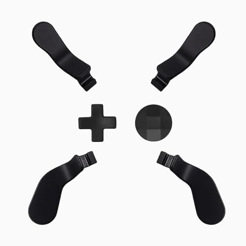 6 Pcs Elite Controller Trigger Locks D Pads Direction Keys for Xbox Elite Series 2 for Xbox Elite 2 Core Controller, Replacement Interchangeable Hair Trigger Locks for Xbox One Elite (Black)
