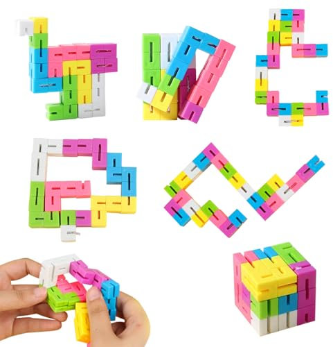 9X Radiergummi Würfelpuzzle 6 Stück Mini Zauberwürfel Set Mitgebsel Geburtstag Weihnachten Reisespiele für Tomobola als Mitgebsel Set für Geburtstag Gastgeschenke