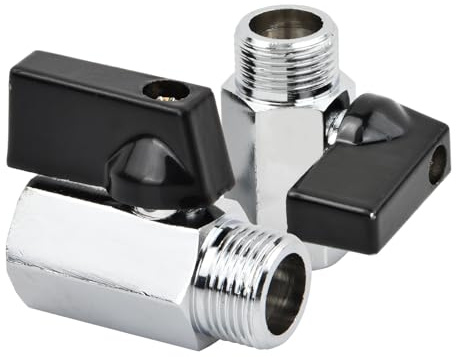 Mini Thread Ball Valve, 3/8 Brass Female to Male Shut Off Valve for Water, Air, and Pneumatic Systems, Durable PVC & NPT Compatible for Pressure Washer & Industrial Use
