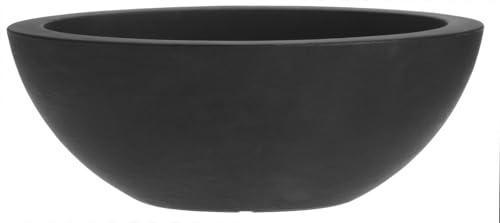 Muddy Hands 52cm Large Anthracite Oval Plant Pot Indoor Home Outdoor Garden Plastic Flower Herb Planter Water Feature