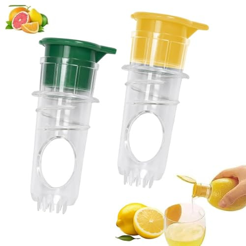 2 stycken citronpress, liten manuell juicepress, fruktpress, mini och bärbar, juicepress pip för citronjuice, apelsiner, andra frukter