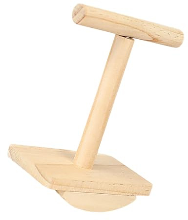 Vogelsitzstangen aus Holz, Papageien, Schaukelspielzeug mit rutschfestem Gummiaufkleber für Wellensittiche und Nymphensittiche, Naturholz, Vogelspielzeug