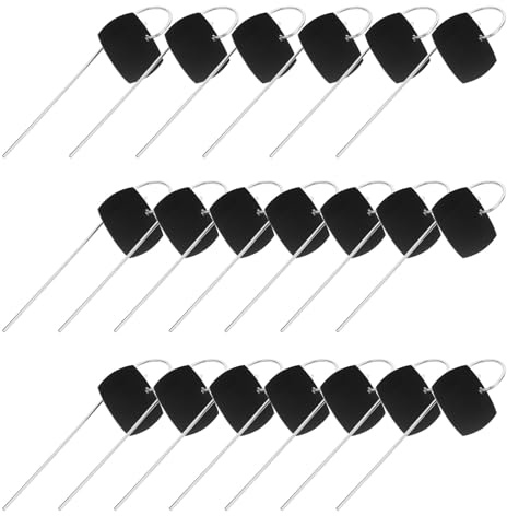 TOYZFRIENDY Set da 20 Picchetti per Etichette di Piante in Acrilico Nero 20 Etichette Riutilizzabili, Paletti per Segnare Giardino e Marcatori per Piante da Esterno e Serra, Adatti