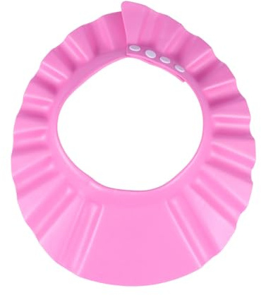 Adjustable Shower Cap Hair Washing Shield Pink Eva | Soft Bath Hat for Babies, Unlikely to Fade, Keeps Face and Eyes Free from Hair
