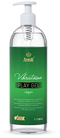 Vibratissimo Play Gel Vegan 1000 ml | Gleitmittel Ohne tierische Inhaltsstoffe | Lubricant Gel Für Silikon Toys & Latexkondome geeignet