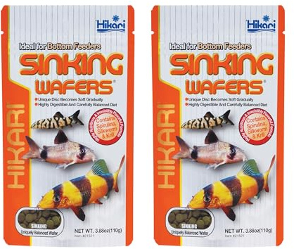 Hikari Tropical Sinking Wafers for Catfish Loaches and Bottom Feeders 3.88 Ounces [2-Pack]