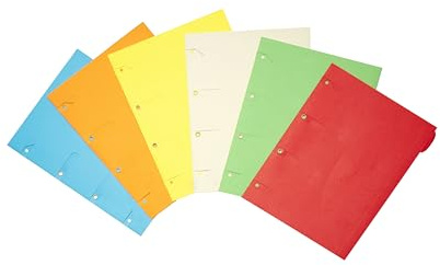 Djois Smartfolder 111302- Lote de 6 Carpetas portafolios A4 con 3 solapa y perforaciones para archivo- Sistema Patentado, cierre con velcro- Subcarpetas Resistentes y Ecológicas, Colores Surtidos, 6u