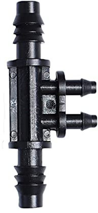 Gartenschlauchadapter Reduzieren von T-BAGR 8/11 Stecker 1/4 4/7 Schlauchverbinder T-Garten-Bewässerungsableiter 3/81/4 Barb Gardening Connector (Color : Black, Diameter : 3/8'')