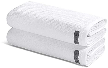 Ross - 2 teiliges Frottier-Set - Selection Bio-Baumwolle (2 X Duschtuch im Set) - 540 g/m2 - Baumwolle - Frottee - saugstark - weich und flauschig - Weiß