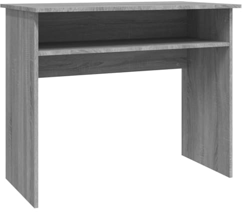 vidaXL Escritorio de Madera contrachapada Gris Sonoma 90x50x74 cm