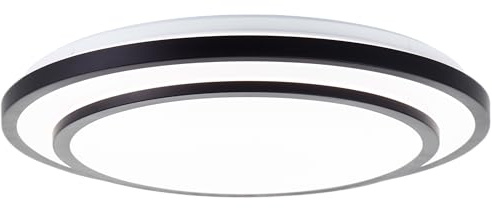 Lightbox Basic LED Wand- & Deckenlampe | Ø 50 cm | 5500 lm | Deckenleuchte | Basic LED Wand- & Deckenlampe | Ø 50 cm | 5500 lm | Deckenleuchte mit schwarzen Rahmen & CCT (3000-6500 K) | dimmbar per