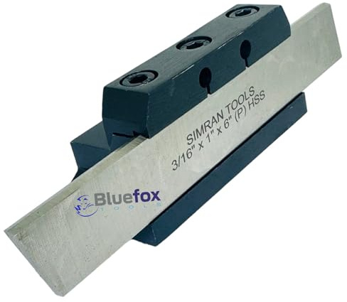 Lathe Clamp Type - Parting Tool Cut Off Holder 16 MM Shank with HSS Blade 3/16 x 1 x6 | Steel Mechanical Product | Rust Free | Included Parting Blade, Power Tool Accessories