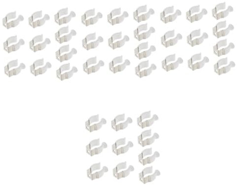 Amosfun 40 Stk LED-Lampenfassung LED Lampenhalterung LED Röhrenhalterung Lichtschlauchclips Rohrregalhalterung leichte Rohrschellen Wandclips Rostfreier Stahl Zubehör Schnalle t5 Edelstahl