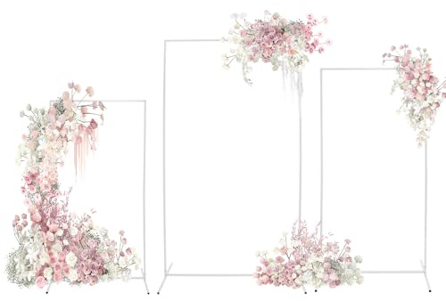 Support pour ballons, arche de mariage, arche de ballons, arche de mariage, arche de mariage, support de toile de fond de mariage (blanc 1,1 x 0,495 x 2,2 m, 0,95 x 0,495 x 1,9 m, 0,8 x 0,45 x 1,6 m)