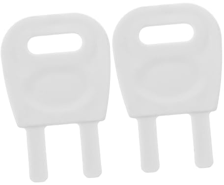 KICHOUSE 2pcs Commercial Paper Towel Dispenser Keys Sturdy Plastic Toilet Dispenser Key Replacement Easy Access for Home and Office White