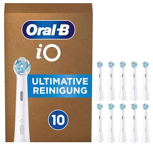 Oral-B iO Ultimative Reinigung Aufsteckbürsten für elektrische Zahnbürste, 10 Stück, ultimative Zahnreinigung, Zahnbürstenaufsatz für Oral-B Zahnbürsten, briefkastenfähige Verpackung