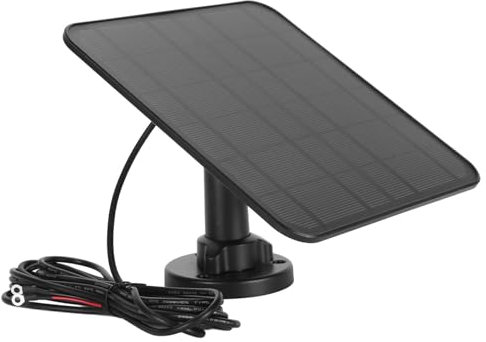 12 W Solarpanel, IP66 Wasserdichte, um 360 Grad Verstellbare Halterung mit Ladekabel für, Ring Video Doorbell 2, Doorbell 3+, 4 Plus, 2K Kamera (CSP5W-O-B)
