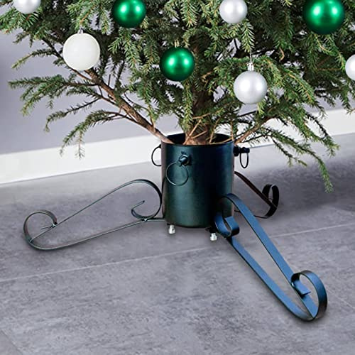 Homgoday Support de Sapin de Noël Vert 58x58x21 cm, Pied de Sapin de Noël, Base de Arbre de Noel pour Décoration de Maison, Salon, Bureau