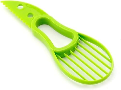 TJLVYCNB For Cocina 3 en 1 Cortador de Aguacate Shea Corer Mantequilla Pelador de Frutas Cortador Separador de Pulpa Cocina Herramientas de Vegetales Utensilios de Cocina Cuchillo de plástico pelador