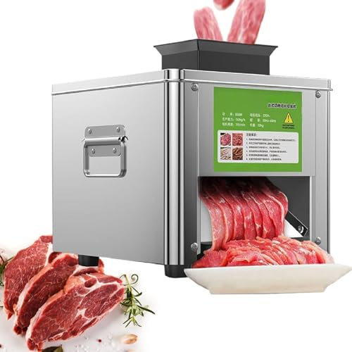 Cortadora De Carne, MáQuina Cortadora De Carne Comercial De 850 W, MáQuina Cortadora De Carne De 330 Lb/H Para El Hogar, Cortadora De Fiambres Para Cerdo Deshuesado, Pollo Y Pescado,110V