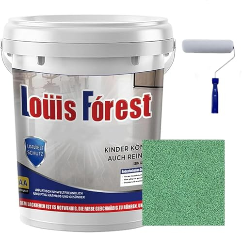 ZZLMDZ Vernice per Pavimenti in Sabbia Colorata Epossidica, Vernice Epossidica per Pavimenti Louis Forest, Vernice per Pavimenti Autolivellanti in Sabbia Colorata per Garage, Per Cemento, Piastrelle