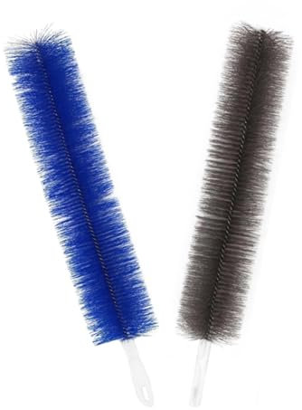 EXQUIMEUBLE 2pezzi Spazzole Flessibili Per Pulizia Ventilatori Di Spazzole Multiuso Per Pulire Ventilatori Tende e Asciugatrice Utensili Per Pulizia Casa