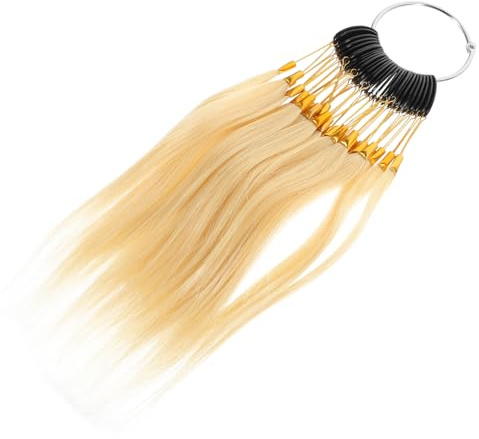 OUNONA 30 Stück Haarteststrähnen aus Echtem Menschlichem Haar Leicht und Vielseitig für Friseure im Beauty Shop zur Haarfarbenprüfung und Farbproben