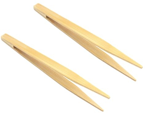 Toyvian 2 Piezas Pinzas de Alimentación para Reptiles de Bambú de Herramienta Antiestática para y Limpiar Terrarios