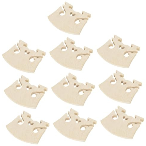 NOLITOY 10 Stück Geigenbrücke Aus Ahornholz Ersatz Geigensteg Mit Glatter Oberfläche Herzform Für Barockstil Violine Zubehör Für Geigenbau Und Reparatur