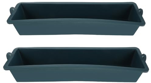 BESPORTBLE 2pcs Heavy Duty Livestock Feeder Troughs Spillproof Pig Feed Trough and Chicken Waterer Feeder for Horses Sheep Cows Farm Use Easy Clean Plastic Design