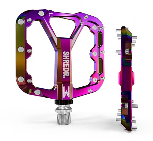 Shredr. Flat 2.0 Pedale für MTB | Superleichte Flatpedals fürs Mountainbike | In 2 Größen und 9 Farben | inkl. schwarzen Reflektoren Special Edition